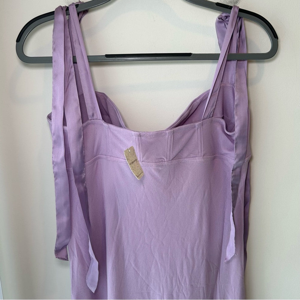 NWT Free People Girls Got Glam Slip Midi Dress Lilac Size Extra Large - Picture 6 of 10